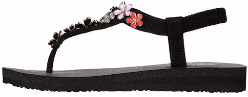(Women) Skechers Meditation-Glass Daisy 'Black Fashion Sandal' 32922-BKMT (Women) Skechers Meditation-Glass Daisy 'Black Fashion Sandal' 32922-BKMT