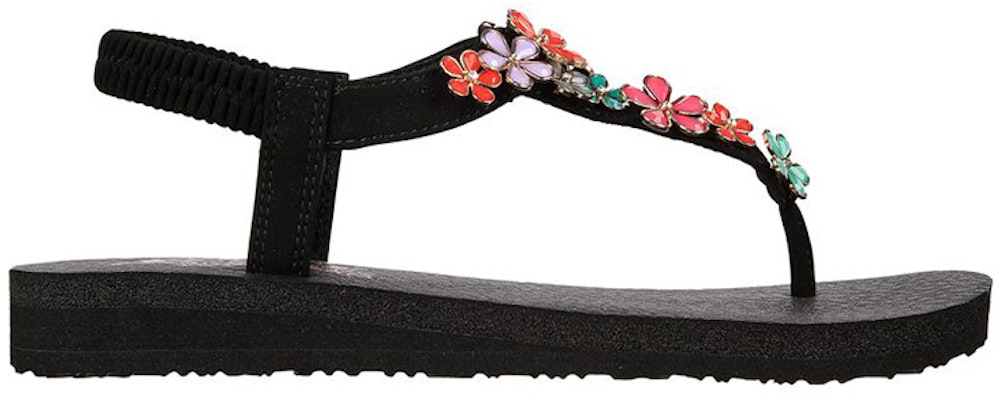 (Women) Skechers Meditation-Glass Daisy 'Black Fashion Sandal' 32922-BKMT Order (Women) Skechers Meditation-Glass Daisy 'Black Fashion Sandal' 32922-BKMT