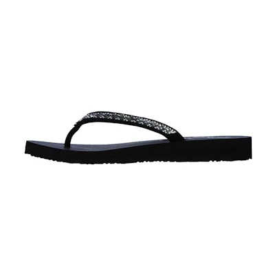 (W) Skechers Meditation-Perfect 10 'Black Silver'