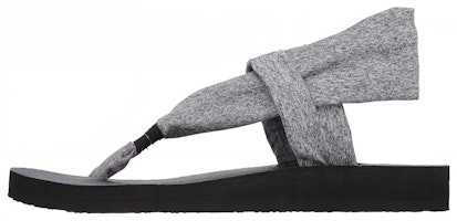 (Women) Skechers Meditation-Studio Kicks Slip-On Sandal 'Grey Black' 38615-GRY (Women) Skechers Meditation-Studio Kicks Slip-On Sandal 'Grey Black' 38615-GRY