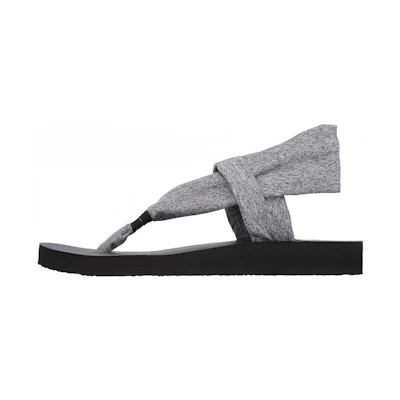 (W) Skechers Meditation-Studio Kicks Slip-On Sandal 'Grey Black'