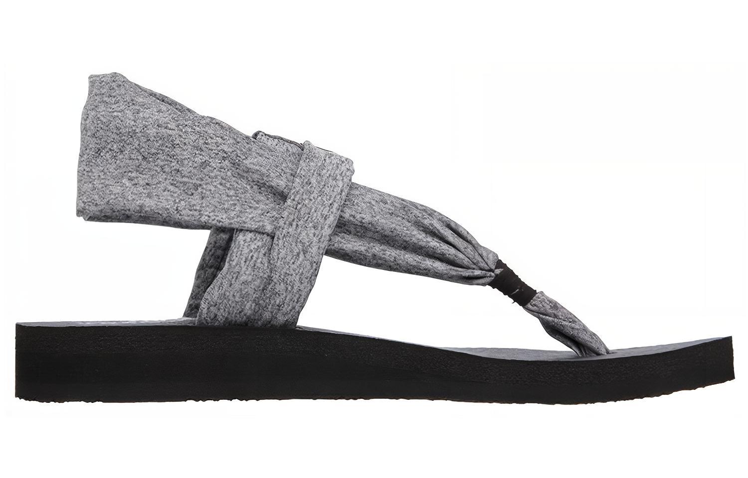 Order (Women) Skechers Meditation-Studio Kicks Slip-On Sandal 'Grey Black' 38615-GRY