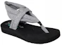Lookbook (Women) Skechers Meditation-Studio Kicks Slip-On Sandal 'Grey Black' 38615-GRY