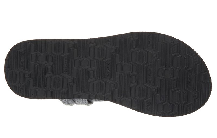 Shop (W) Skechers Meditation-Studio Kicks Sandal Slip-On 'Abu Abu Hitam' 38615-GRY