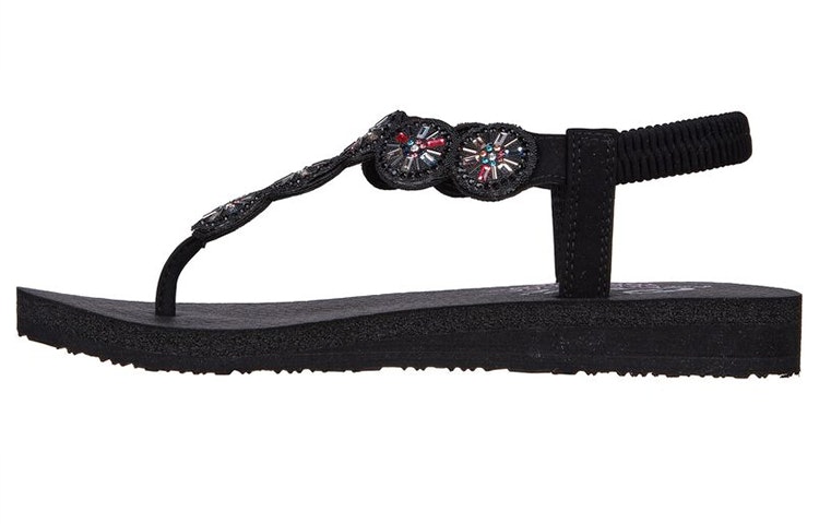 women-skechers-meditation-sweet-sparkle-black-slip-on-119291-bkmt