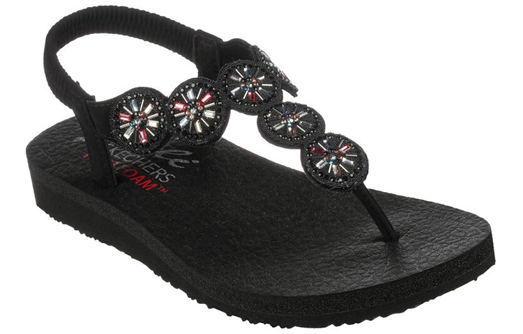 Order Skechers 冥想-甜蜜閃耀 一腳蹬涼鞋 女款 黑