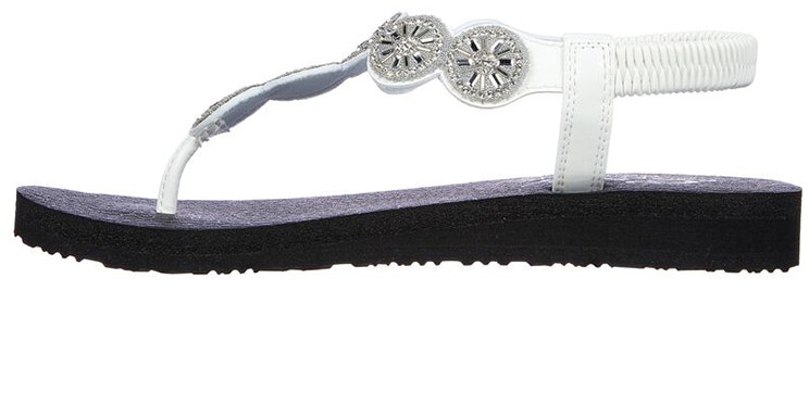 women-skechers-meditation-sweet-sparkle-slip-on-black-white-119291-wht
