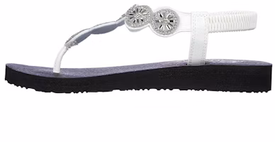(Women) Skechers Meditation-Sweet Sparkle Slip-On 'Black White' 119291-WHT (Women) Skechers Meditation-Sweet Sparkle Slip-On 'Black White' 119291-WHT