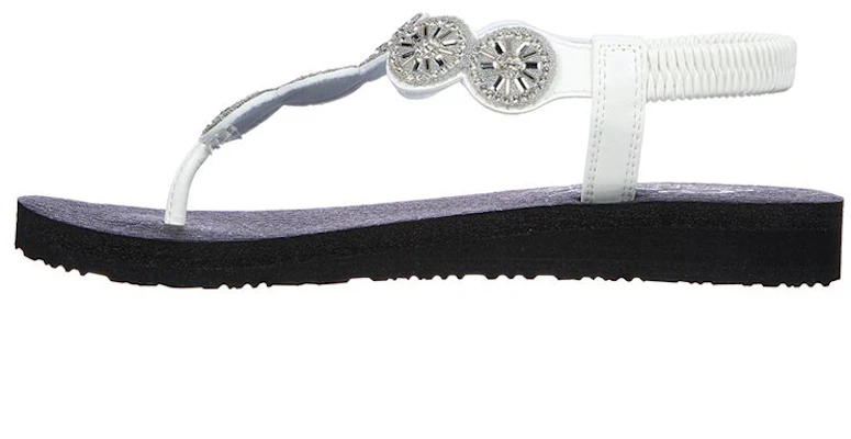 (W) Skechers Meditation-Sweet Sparkle Slip-On 'Hitam Putih' 119291-WHT Buy (W) Skechers Meditation-Sweet Sparkle Slip-On 'Hitam Putih' 119291-WHT