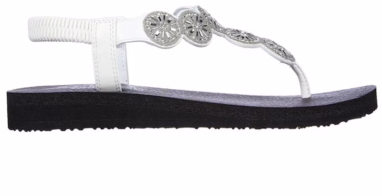 (Women) Skechers Meditation-Sweet Sparkle Slip-On 'Black White' 119291-WHT Order (Women) Skechers Meditation-Sweet Sparkle Slip-On 'Black White' 119291-WHT