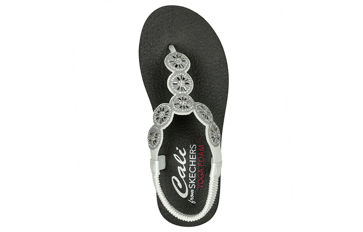 Shop (W) Skechers Meditation-Sweet Sparkle Slip-On 'Hitam Putih' 119291-WHT