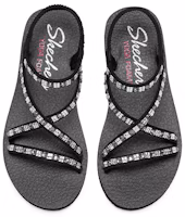 Shop Skechers Meditation 時尚涼鞋 女款 黑色