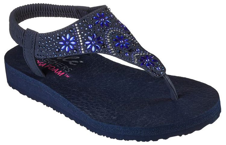 Lookbook (W) Skechers Meditation 'Sandalia Azul con Correa Slingback de Moda' 119290-NVY