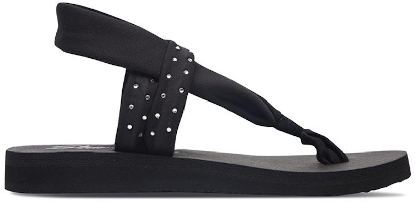 (Women) Skechers Meditation 'Fashion Strap Sandal Black' 38612-BLK Order (Women) Skechers Meditation 'Fashion Strap Sandal Black' 38612-BLK