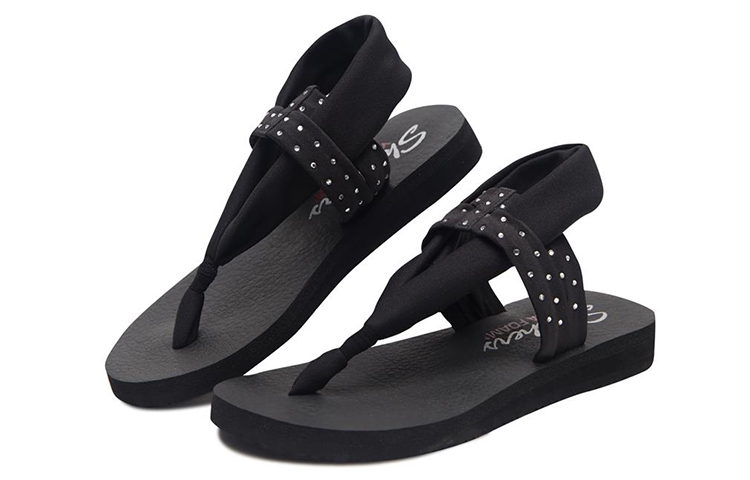 Lookbook (W) Skechers Meditation 'Sandal Tali Modis Hitam' 38612-BLK