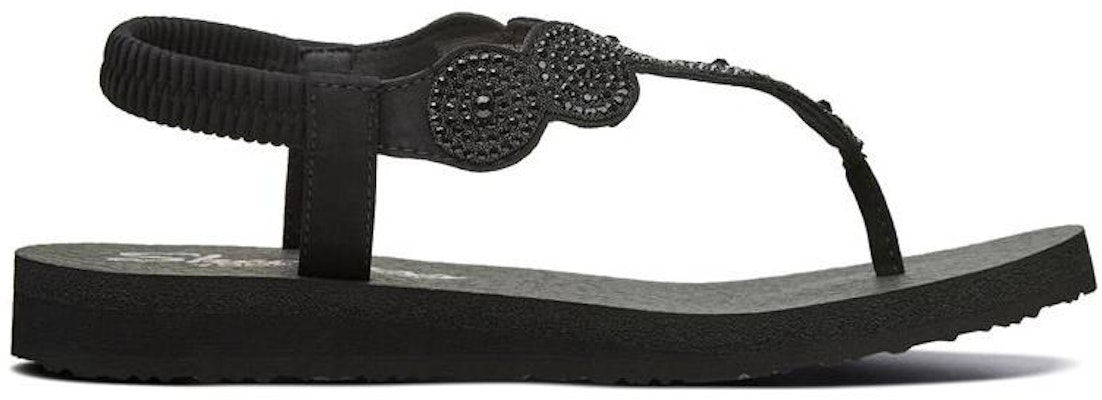(Women) Skechers Meditation Sandal 'All Black' 31755-BBK Order (Women) Skechers Meditation Sandal 'All Black' 31755-BBK