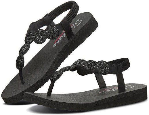 (Women) Skechers Meditation Sandal 'All Black' 31755-BBK Lookbook (Women) Skechers Meditation Sandal 'All Black' 31755-BBK