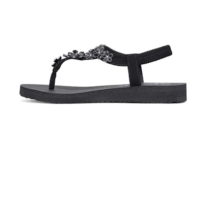 (W) Skechers Meditation Sandal 'All Black'