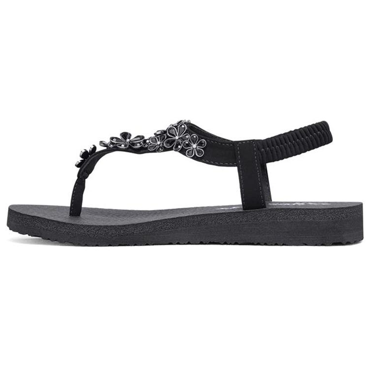 (Women) Skechers Meditation Sandal 'All Black' 32922-BBK