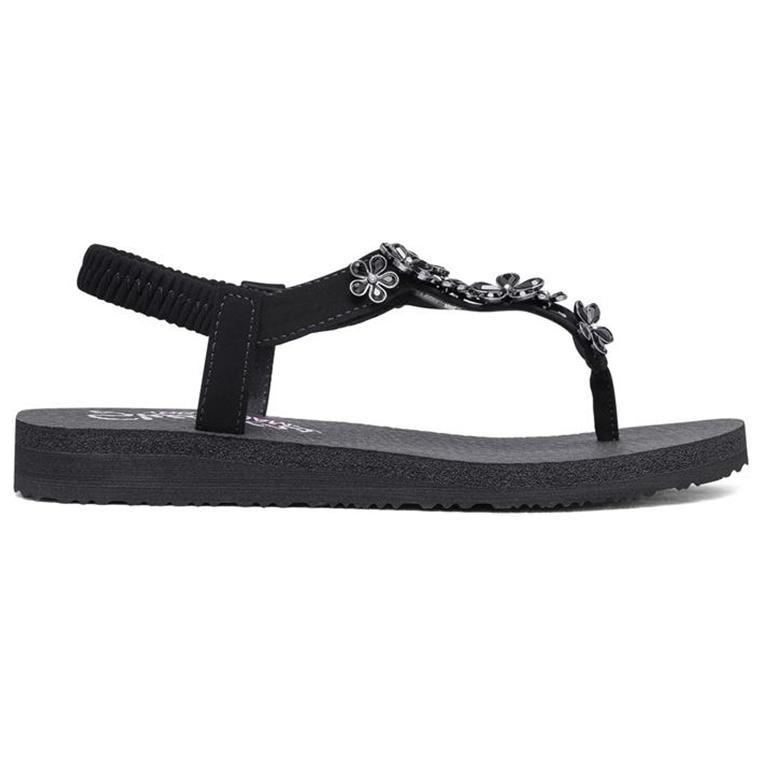 Order (Women) Skechers Meditation Sandal 'All Black' 32922-BBK