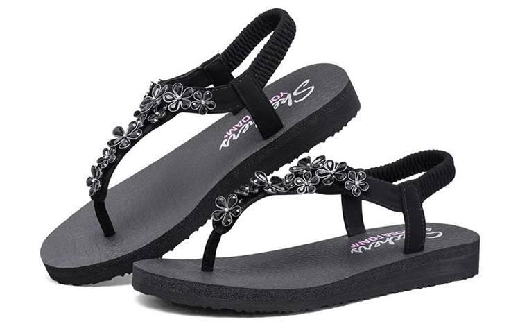 Lookbook (Women) Skechers Meditation Sandal 'All Black' 32922-BBK