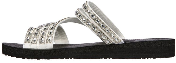 women-skechers-meditation-sandal-black-and-white-119287-wht