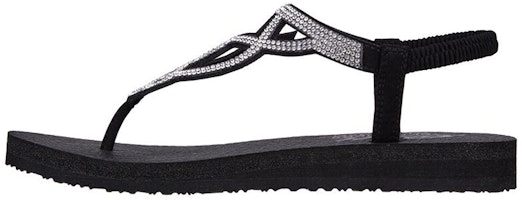 (Women) Skechers Meditation Sandal 'Black and White' 119157-BLK (Women) Skechers Meditation Sandal 'Black and White' 119157-BLK
