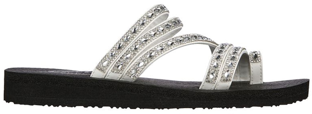 (Women) Skechers Meditation Sandal 'Black and White' 119287-WHT Order (Women) Skechers Meditation Sandal 'Black and White' 119287-WHT