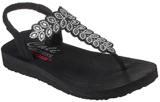 Lookbook Skechers Meditation 休閒背帶式涼鞋 女款 黑白色