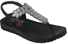 Lookbook (Women) Skechers Meditation Sandal 'Black and White' 119311-BLK