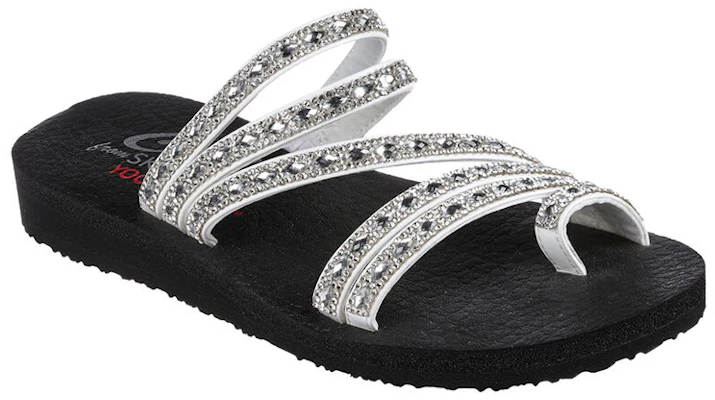 (W) Skechers Sandal Meditasi 'Hitam dan Putih' 119287-WHT Lookbook (W) Skechers Sandal Meditasi 'Hitam dan Putih' 119287-WHT