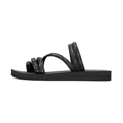 (W) Skechers Meditation Sandal 'Black Fashion'