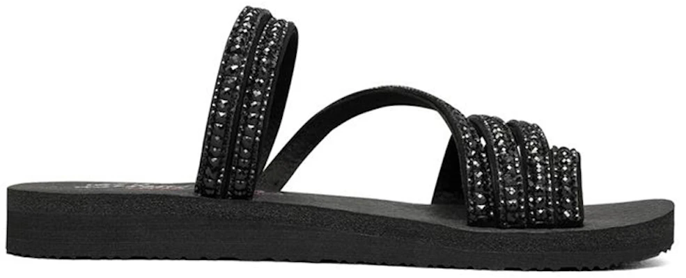 Skechers Meditation 時尚運動拖鞋 女款 黑色 Order Skechers Meditation 時尚運動拖鞋 女款 黑色