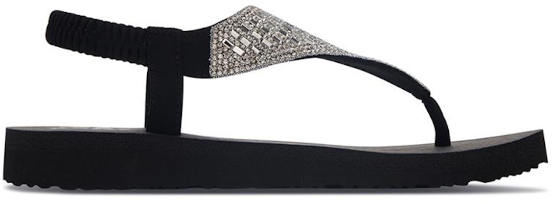 (Women) Skechers Meditation Sandal 'Black Fashion Strap' 31560-BLK Order (Women) Skechers Meditation Sandal 'Black Fashion Strap' 31560-BLK