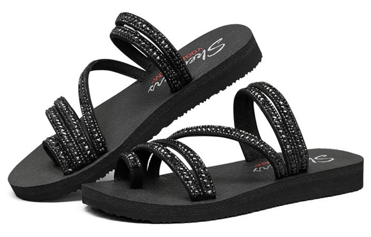 Lookbook (W) (여성) 스케쳐스 명상 샌들 '블랙 패션' 31761-BBK 31761-BBK