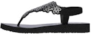 (W) Skechers Sandal Meditasi 'Hitam Perak' 119138-BKSL