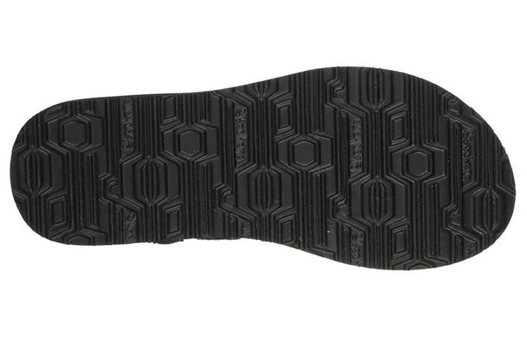 Shop (Women) Skechers Meditation Sandal 'Black Silver' 119138-BKSL