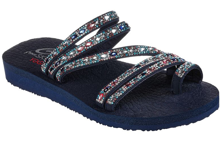 Lookbook (W) Skechers Sandal Meditasi 'Blue Fashion' 119287-NVMT