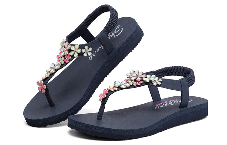 Lookbook (Women) Skechers Meditation Sandal 'Blue Hue' 32922-NVMT