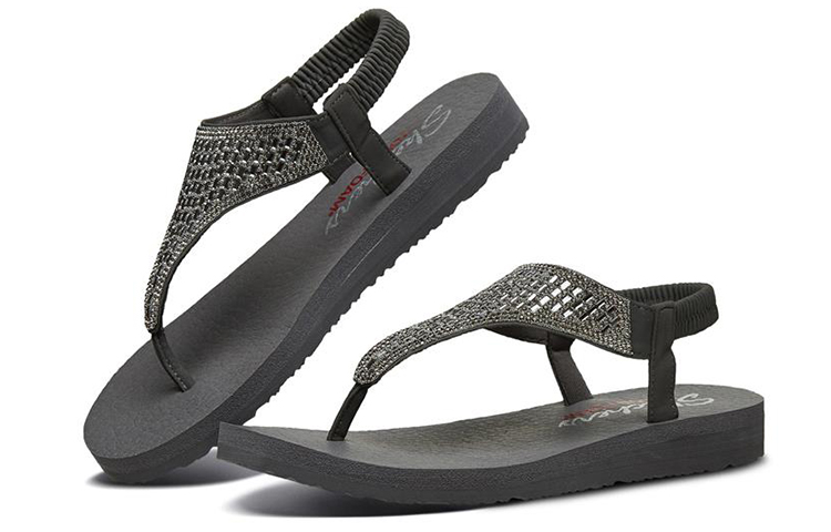 Lookbook (Women) Skechers Meditation Sandal 'Charcoal Gray' 31560-CCL