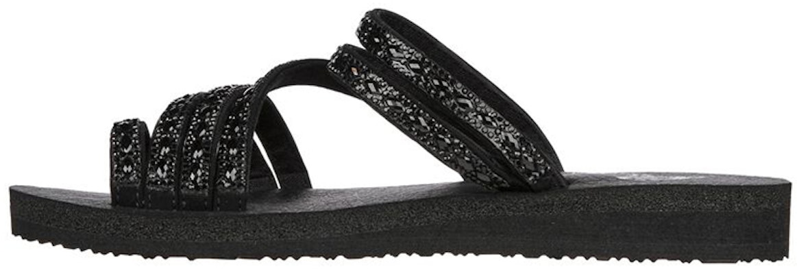 (Women) Skechers Meditation Sandal 'Fashion Black' 119287-BBK Buy (Women) Skechers Meditation Sandal 'Fashion Black' 119287-BBK