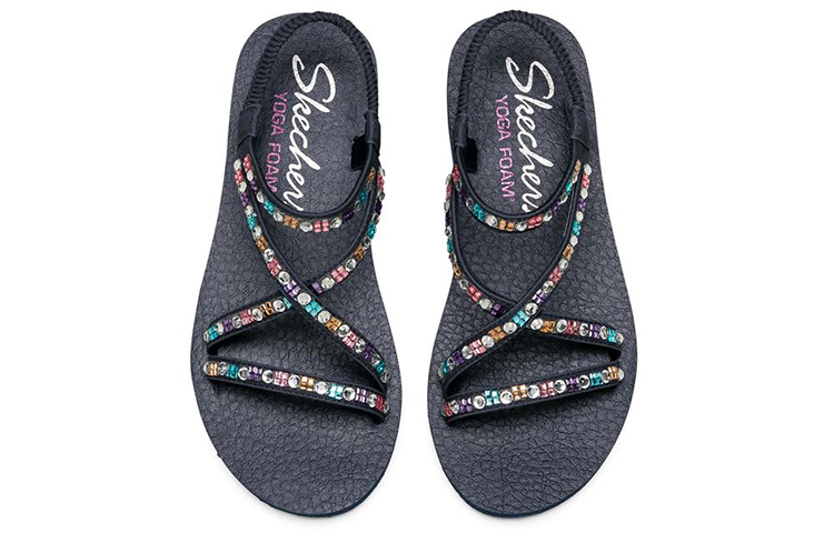Shop (W) Sandal Skechers Meditasi 'Fashion Blue' 119144-NVY