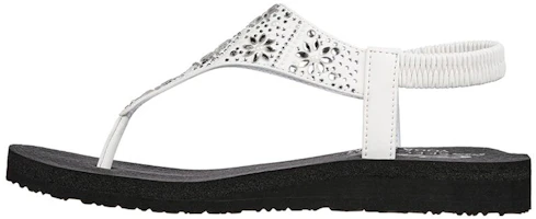 (Women) Skechers Meditation Sandal 'White Black' 119290-WHT (Women) Skechers Meditation Sandal 'White Black' 119290-WHT