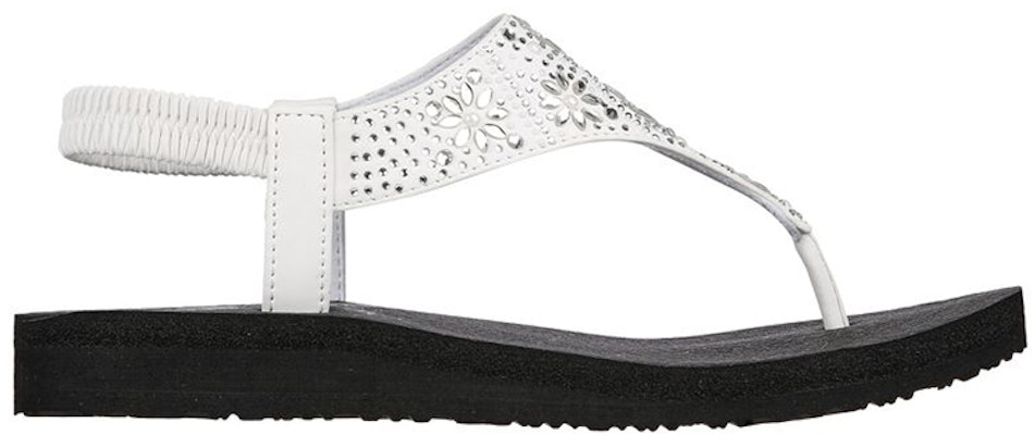 (Women) Skechers Meditation Sandal 'White Black' 119290-WHT Order (Women) Skechers Meditation Sandal 'White Black' 119290-WHT