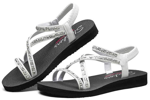 (W) Sandal Skechers Meditation 'Putih Fashion' 119144-WHT Lookbook (W) Sandal Skechers Meditation 'Putih Fashion' 119144-WHT