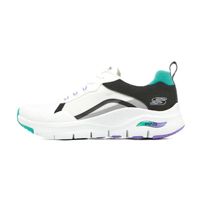 (W) Skechers Arch Fit 'White Teal'