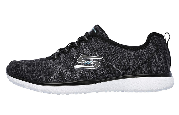 (Women) Skechers Microburst - On the Edge Slip-On 'Black White' 23315-BKW
