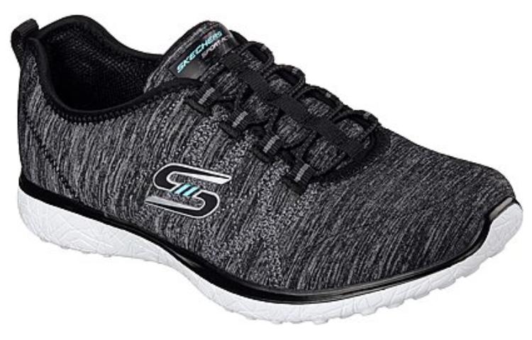 Lookbook (Women) Skechers Microburst - On the Edge Slip-On 'Black White' 23315-BKW