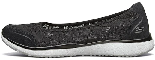(Women) Skechers Microburst 'Black Casual Slip-On' 23581-BKW (Women) Skechers Microburst 'Black Casual Slip-On' 23581-BKW
