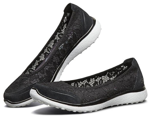 (W) レディーススケッチャーズマイクロバースト「ブラックカジュアルスリップオン」23581-BKW 23581-BKW Lookbook (W) レディーススケッチャーズマイクロバースト「ブラックカジュアルスリップオン」23581-BKW 23581-BKW